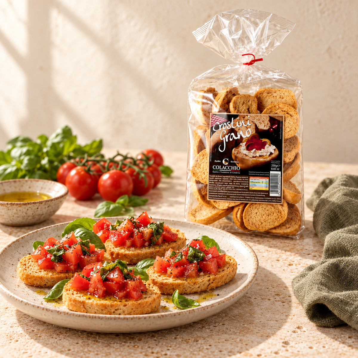 Crostini di Grano Colacchio – Knusprige Weizen-Crostini, 250 g