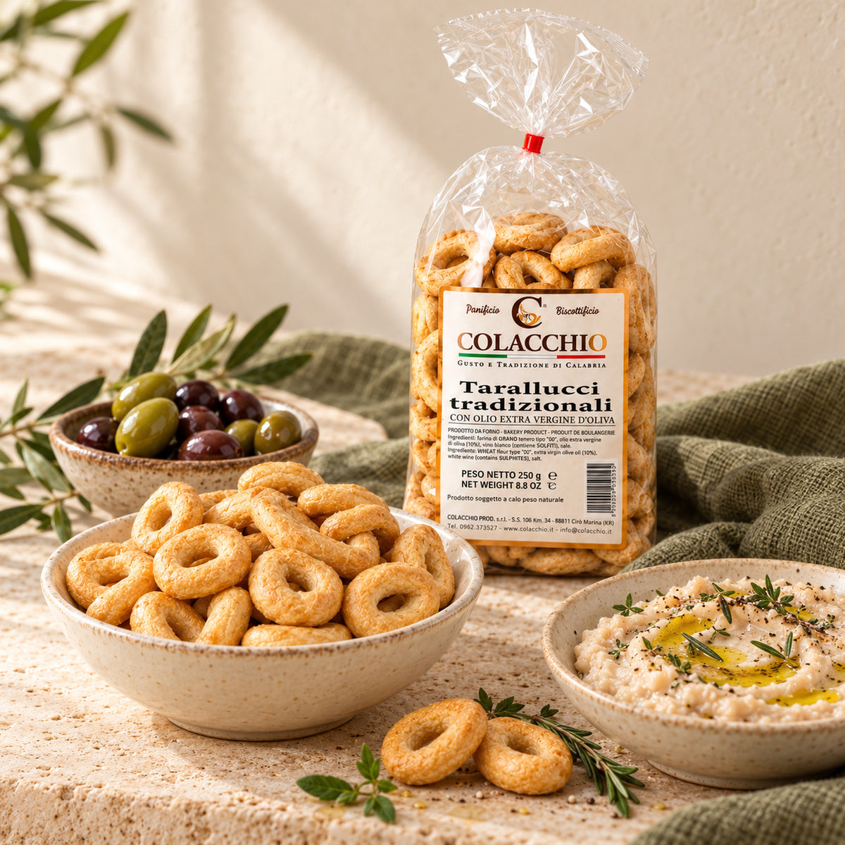 Tarallucci Tradizionali Colacchio – Klassische Knabberringe, 250 g