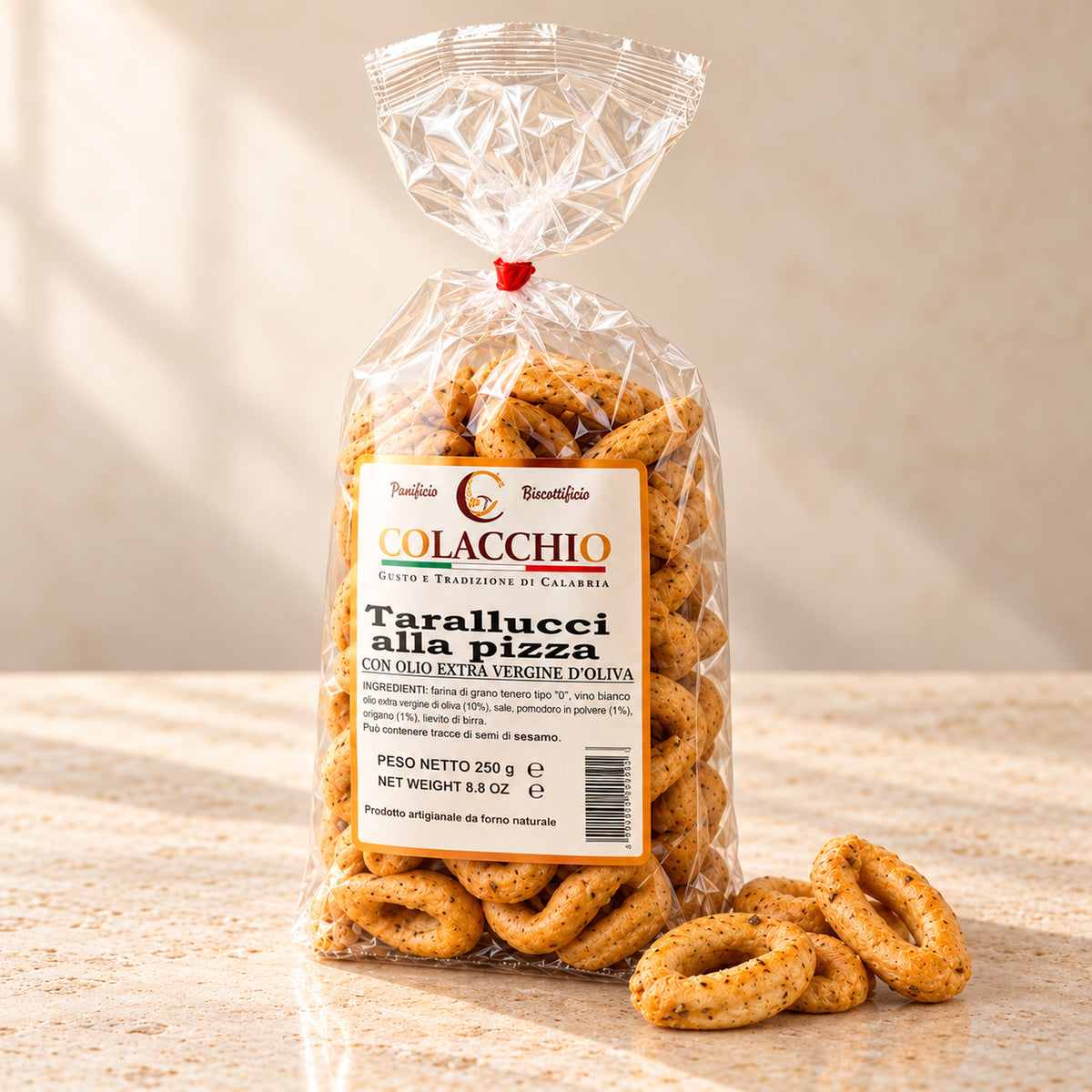 Tarallucci alla Pizza Colacchio – Italienische Knabberringe, 250 g