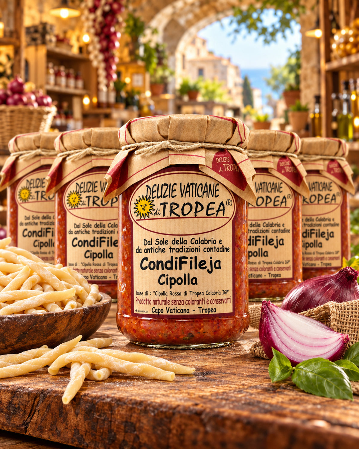 CondiFileja Cipolla – Pastasauce mit Tropea-Zwiebeln IGP, 230 g – Italienische Feinkostboutique