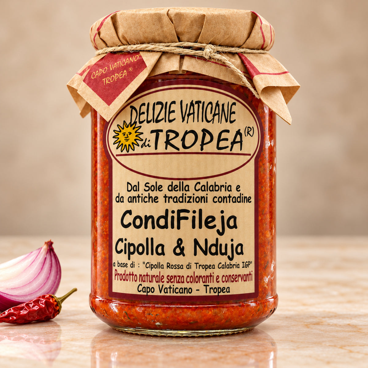 CondiFileja Cipolla & ’Nduja – Pikante Pastasauce aus Kalabrien, 230 g – Produktansicht