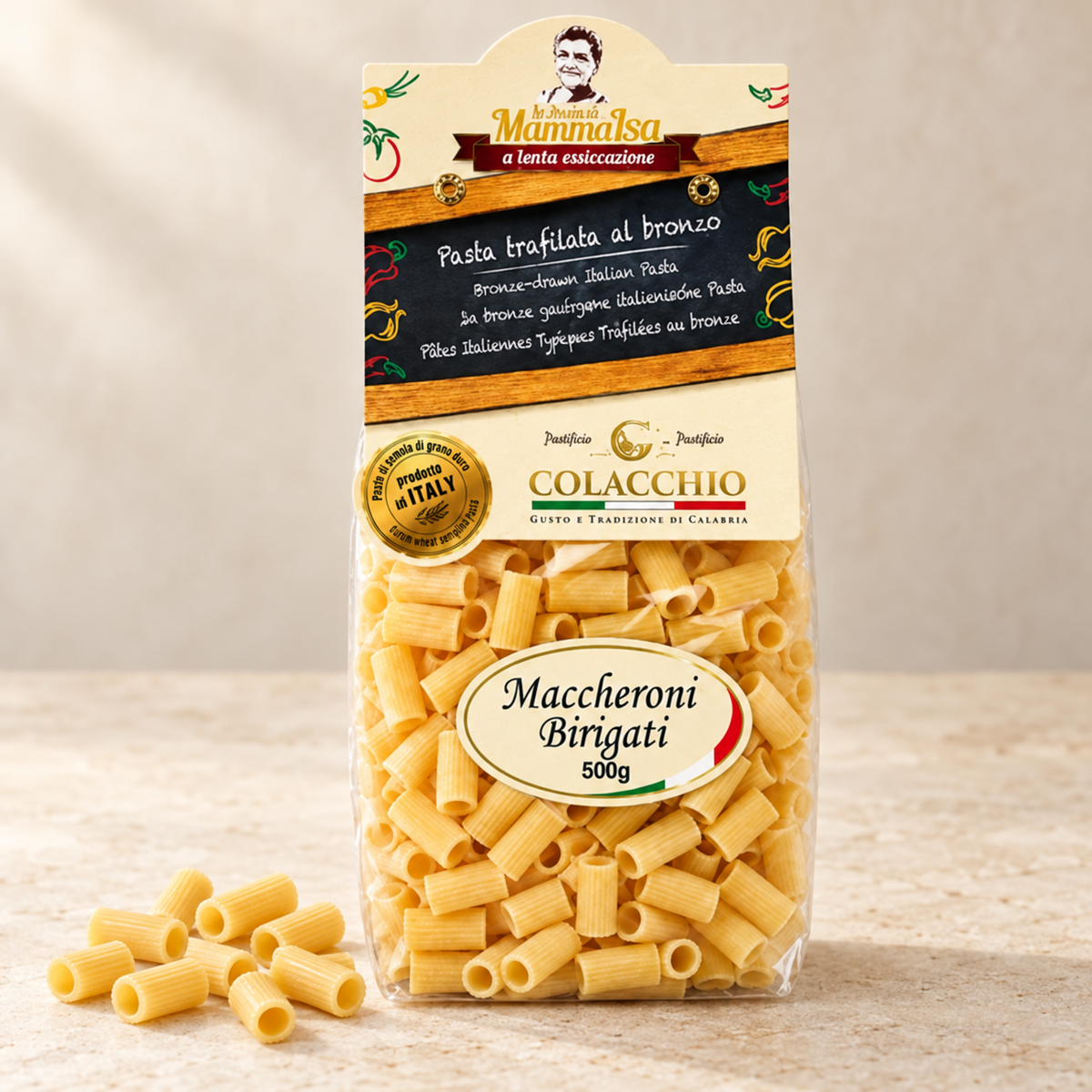 Maccheroni Birigati 500g – Italienische Pasta mit geriffelter Oberfläche