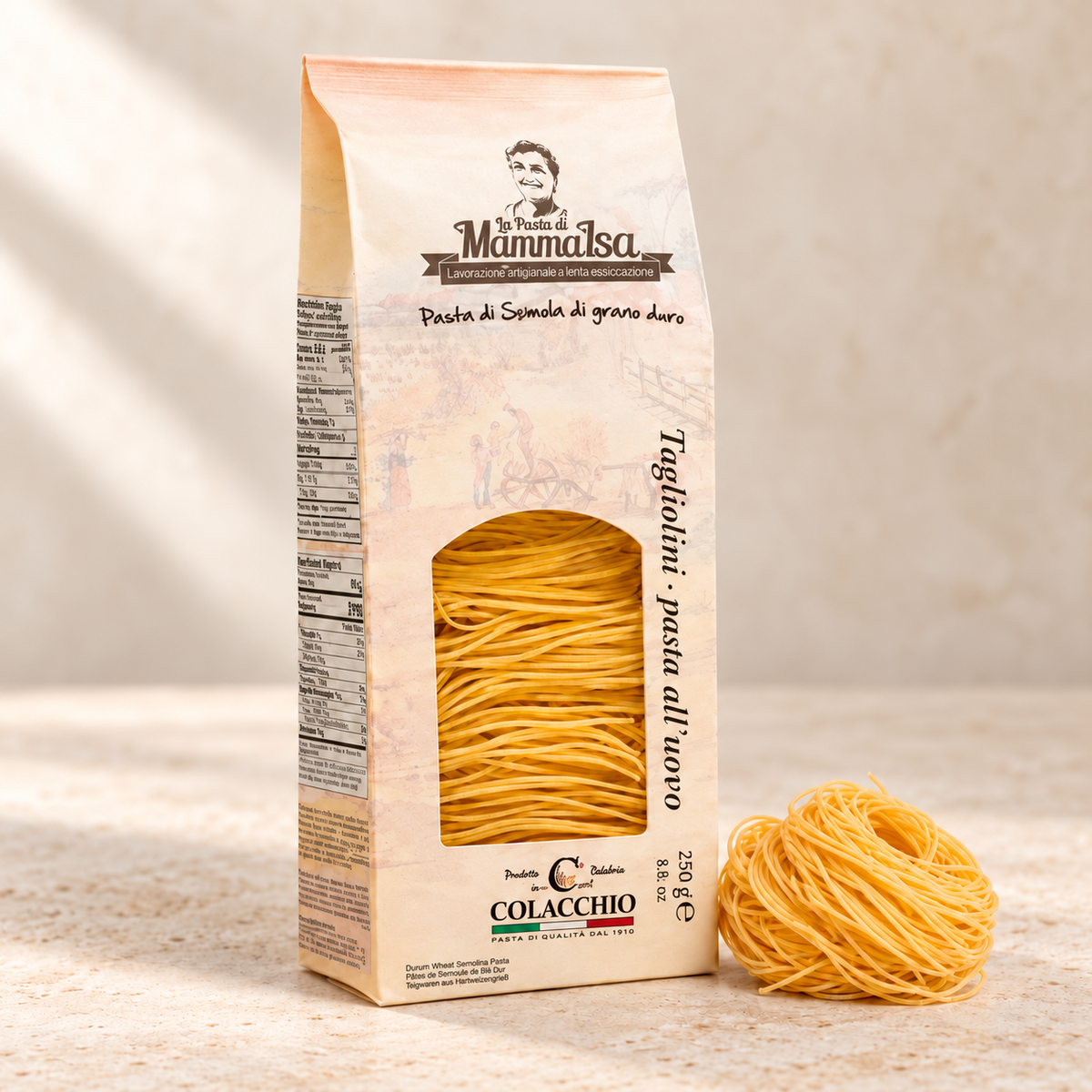 Tagliolini all'Uovo – Feine Eierpasta, Festliche Edition, 250g – Bella Italia Store
