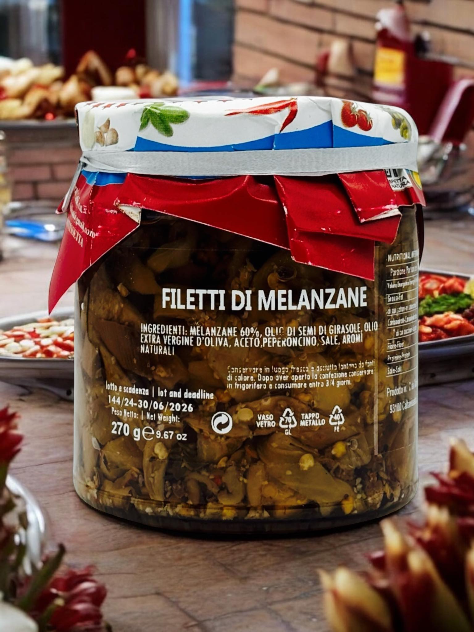 Filetti di Melanzane – Italienische Auberginenfilets in nativem Olivenöl – 270g Bella Italia store Delikatessen Bella Italia store