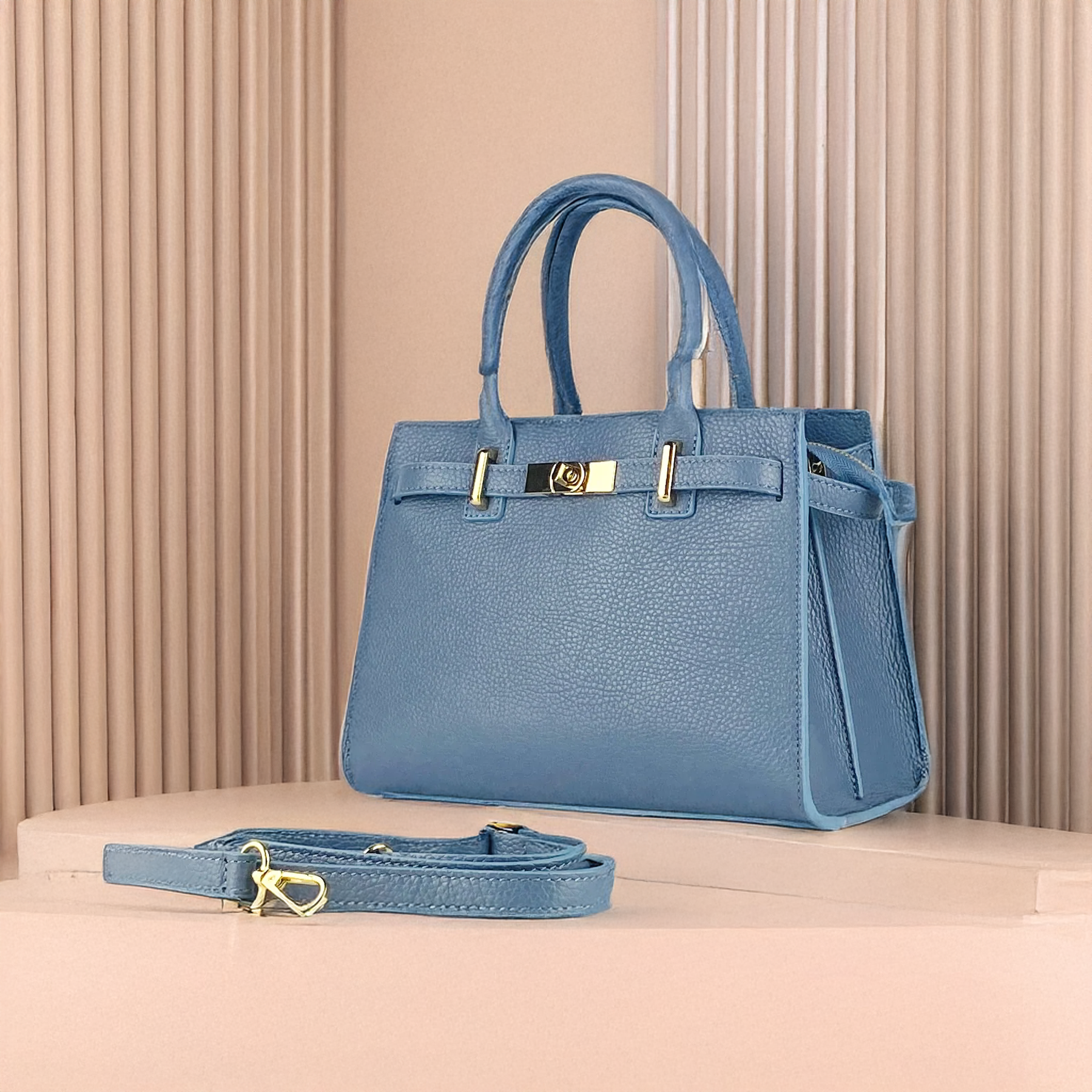 Leder Handtasche Damen Made in Italy