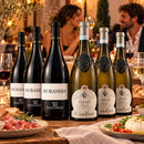 Italienisches Weinpaket – 3× Muranera Rotwein & 3× Lugana Weißwein – 12% Vorteil – Italienische Tischatmosphäre mit Gästen