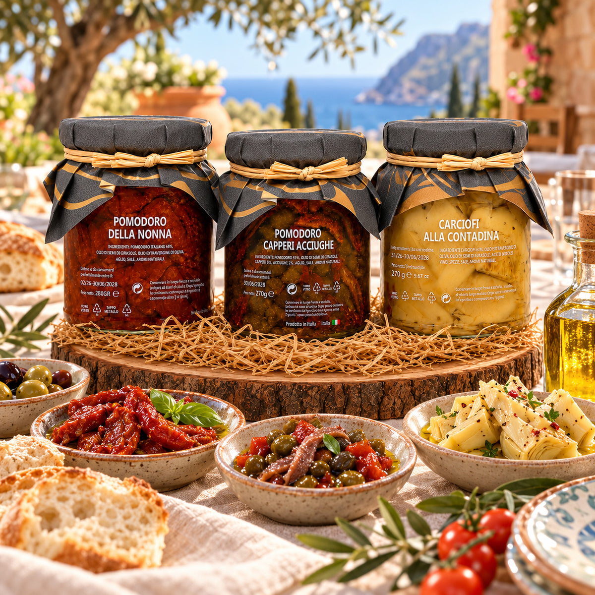 Sizilianische Antipasti 270g – Artischocken, Pomodori & mediterrane Feinkost aus Italien