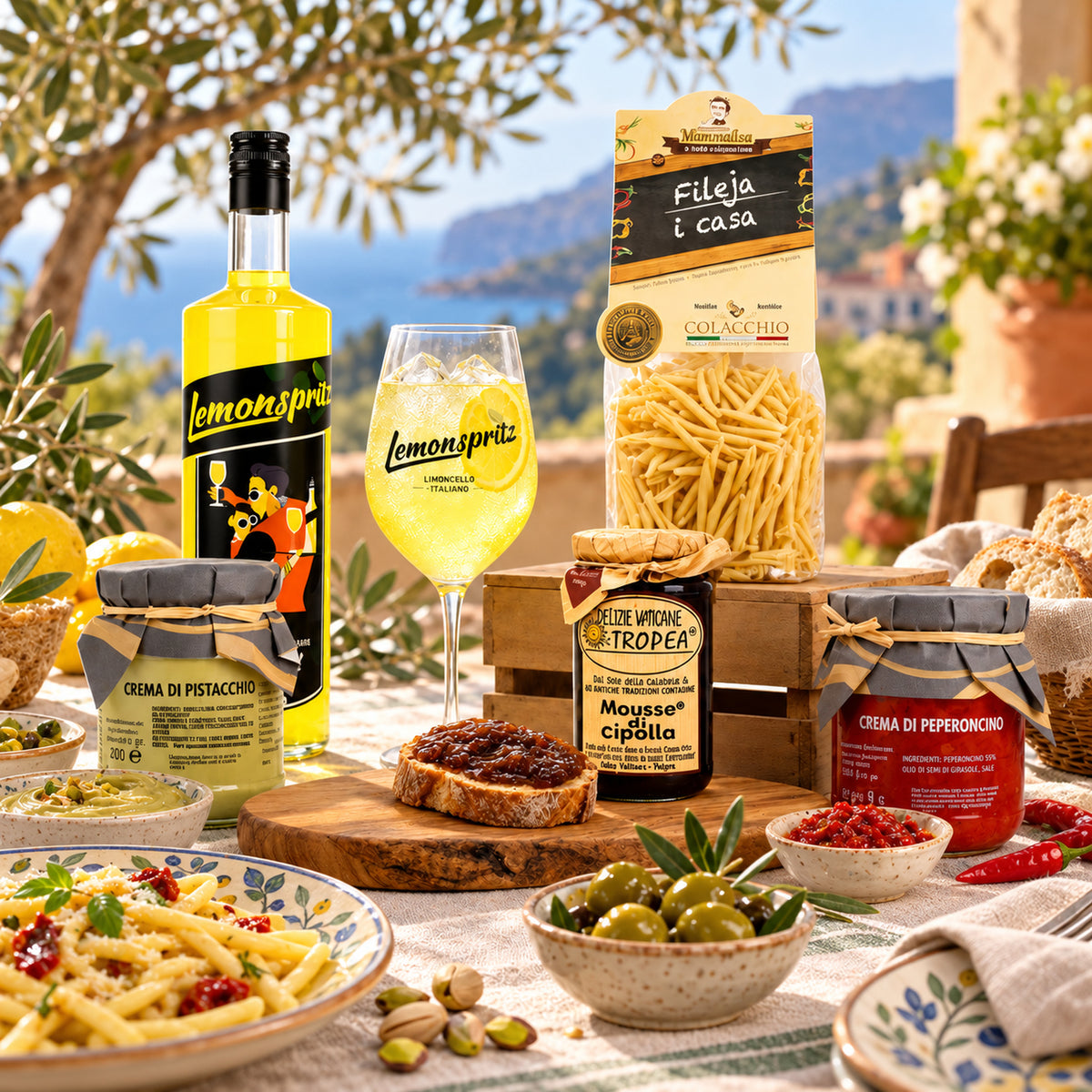 Italienisches Feinkost Paket – Mediterraner Genuss mit Lemon Spritz & Spezialitäten
