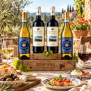 Italienisches Weinpaket mit Rotwein & Weißwein – Exklusiver Genuss aus Italien – Serviervorschlag auf einer italienischen Terrasse
