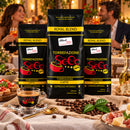 Espresso Paket Italien – 3x SeCo Royal Blend Espresso Intenso 1kg – Italienische Tischatmosphäre mit Gästen