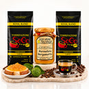 Espresso & Bergamotte Paket – Italienische Spezialitäten – Produktset auf der originalen Unterlage