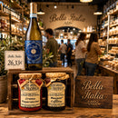 Italienisches Genuss-Paket im Bella Italia Feinkostladen mit Pinot Grigio und kalabrischen Spezialitäten