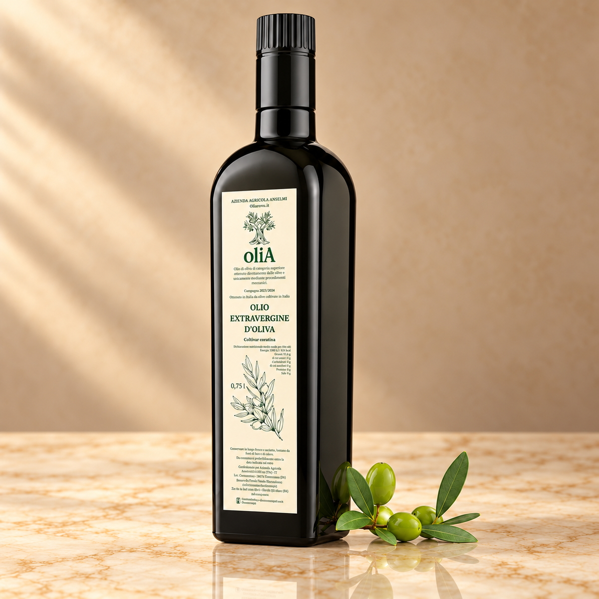 Olivenöl Extra Vergine aus Apulien – Kaltgepresst aus Ruvo di Puglia – 750 ml