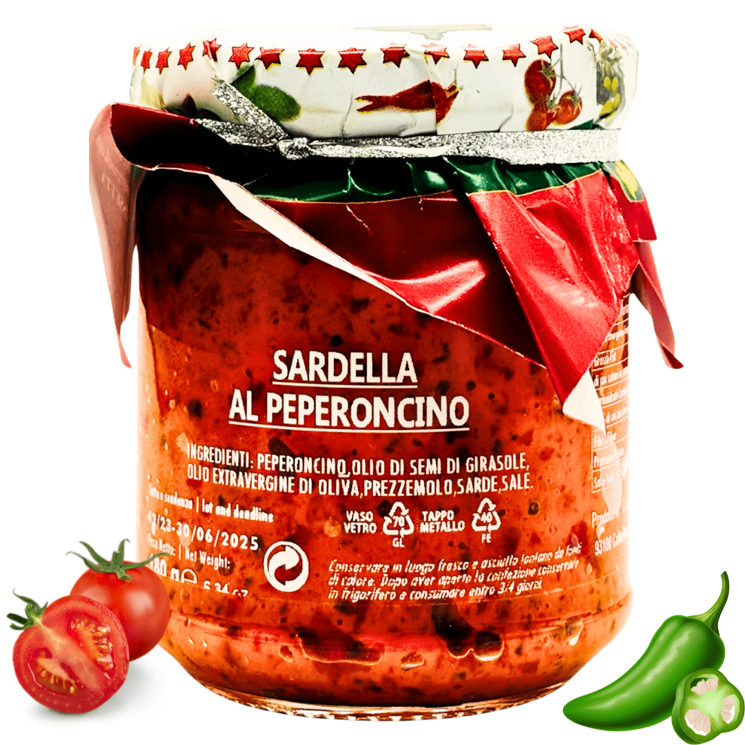 Sardella al Peperoncino – Pikante Sardellencreme, 180g | Italienische Spezialität Bella Italia store Delikatessen Bella Italia store