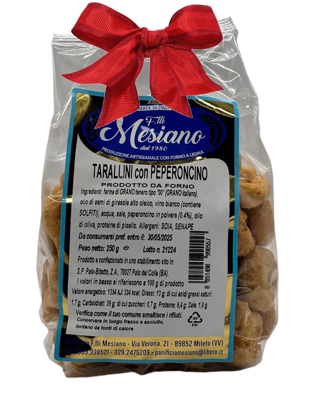 Tarallini mit Peperoncino – Pikante italienische Snacks, 250g